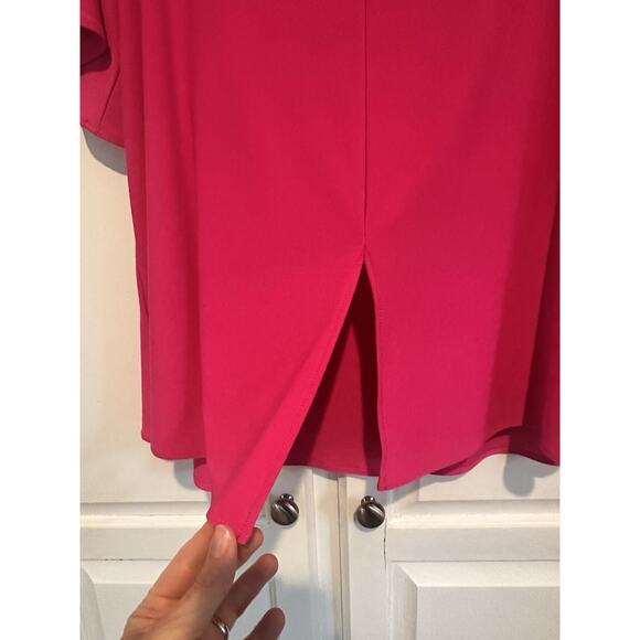 Frank Lyman Off The Shoulder Pink Blouse Size 14 Top Shirt - Picture 5 of 7